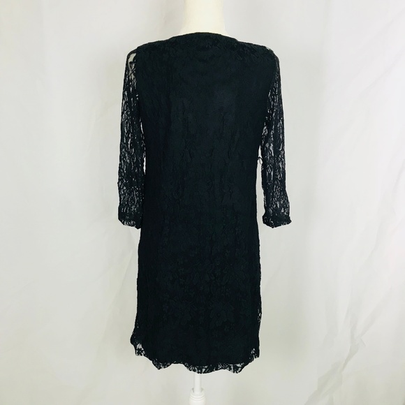 MaCherie Black Lace 3/4 Sleeve Maternity Dress - Picture 6 of 8